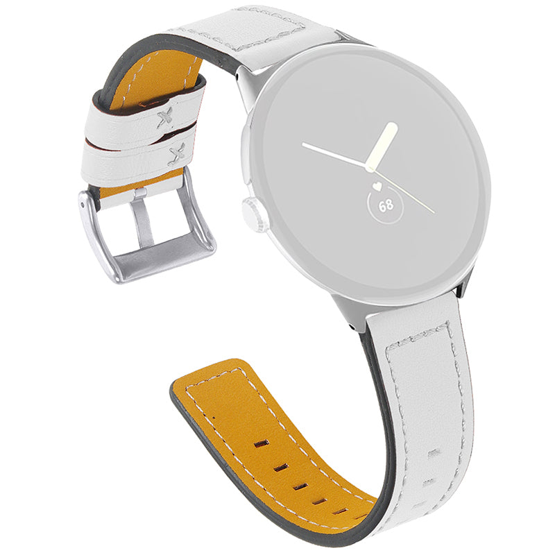 Stitching Watch Band for Google Pixel Watch 2 Pixel Watch Genuine Leather Watch Strap Replacement Part Stitching Watch Band for Google Pixel Watch 2 Pixel Watch Genuine Leather Watch Strap Replacement Part